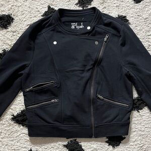 Plush & Lush size small Victoria’s secret Black moto Jacket